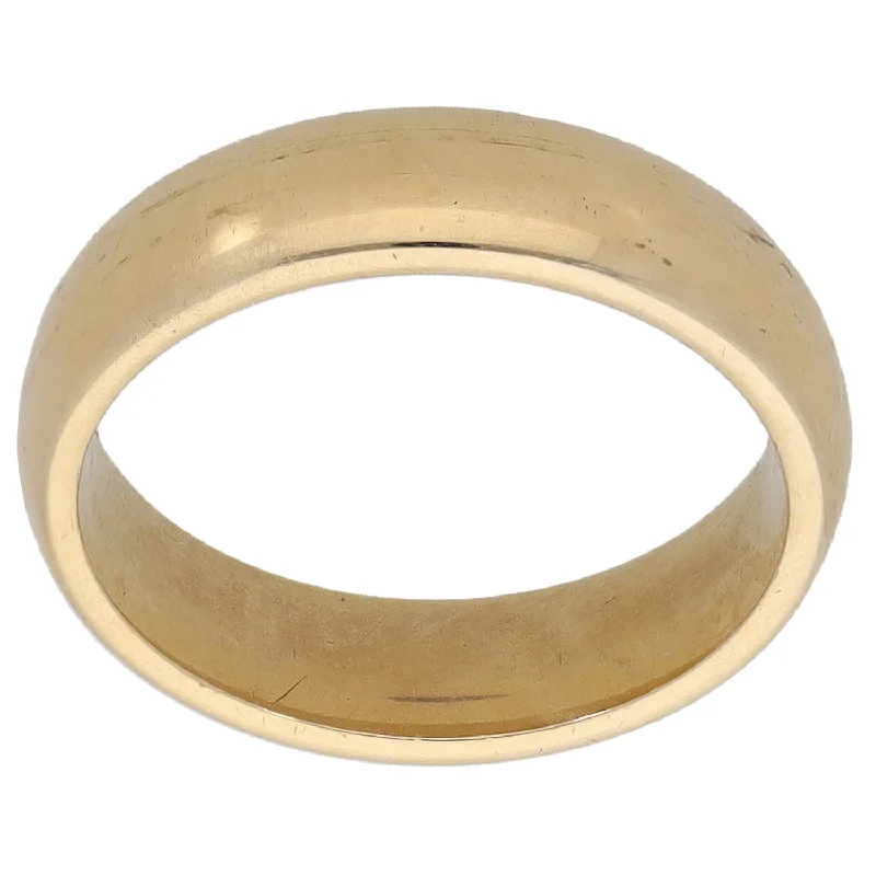 Light enamel rings-9ct Gold Plain Wedding Ring Size M