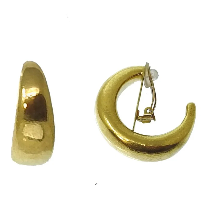 Firm ring earrings-Chunky Gold Clip Earrings