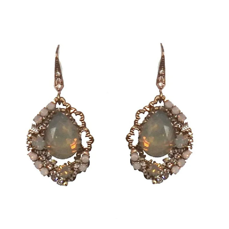 Eight-tier earrings-Opal Crystal Earrings