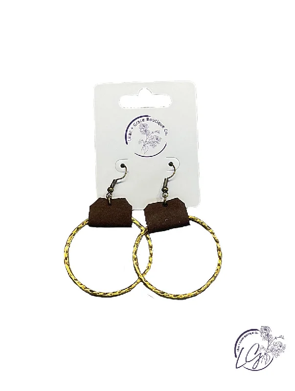 Fine clay earrings-Etched Hoop Earrings in Gold