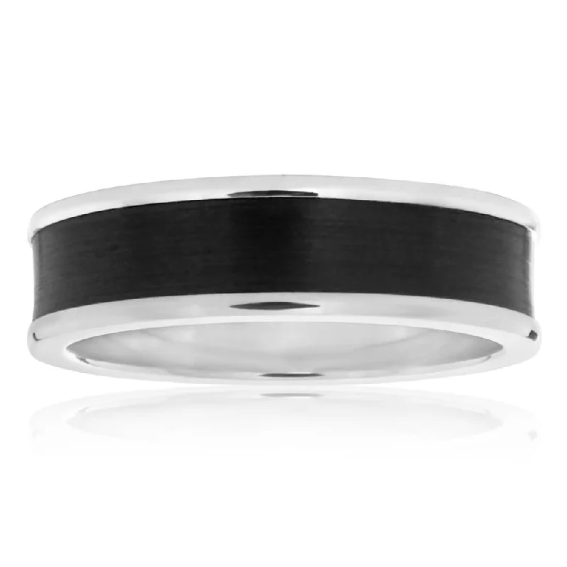 Crescent wax rings-Flawless Cut 9ct White Gold & Zirconium Ring