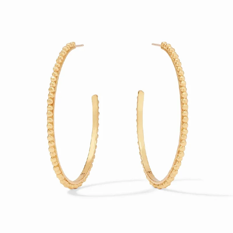 Bold tier earrings-Colette Bead Hoop Earrings