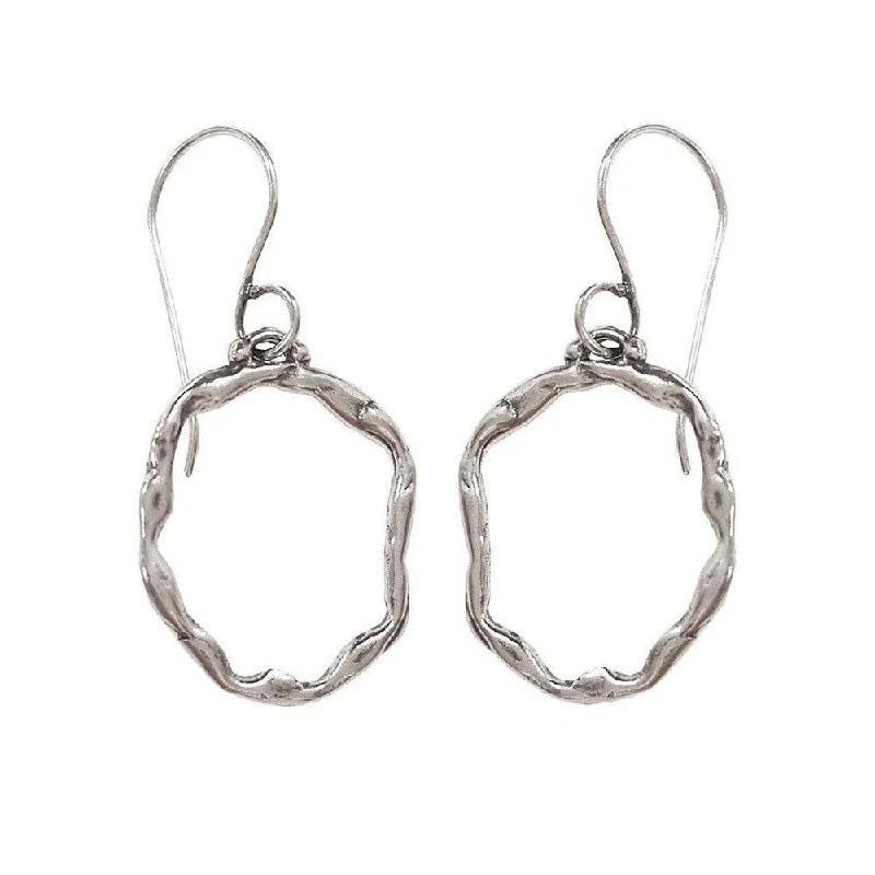 Flow drop earrings-Free Form Hoop Earrings