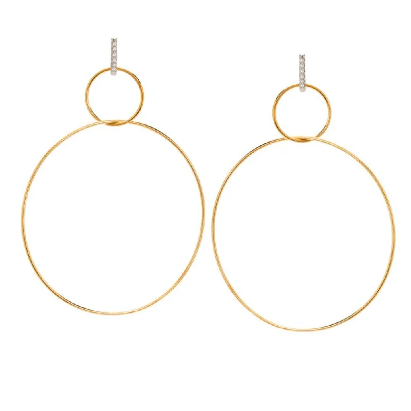 Dove feather earrings-Gold Hoop Earrings