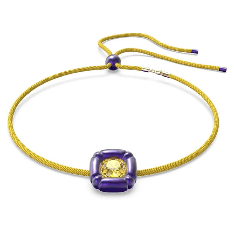 Eight-layer necklaces-Swarovski Women's Dulcis Purple Crystal Necklace 5613645