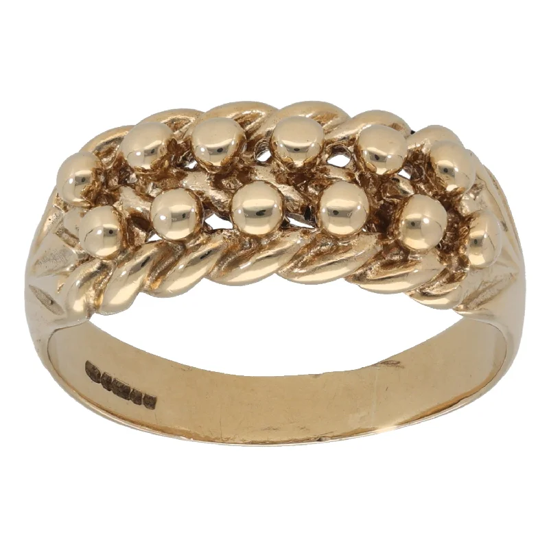 Elegant art rings-9ct Gold Keeper Ring Size U