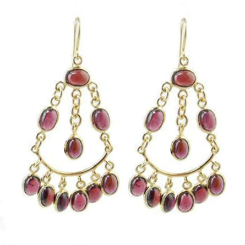 Sharp star earrings-Joy Earring Garnet