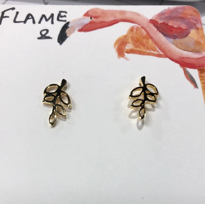 Owl wing earrings-Baby Leaf Earrings