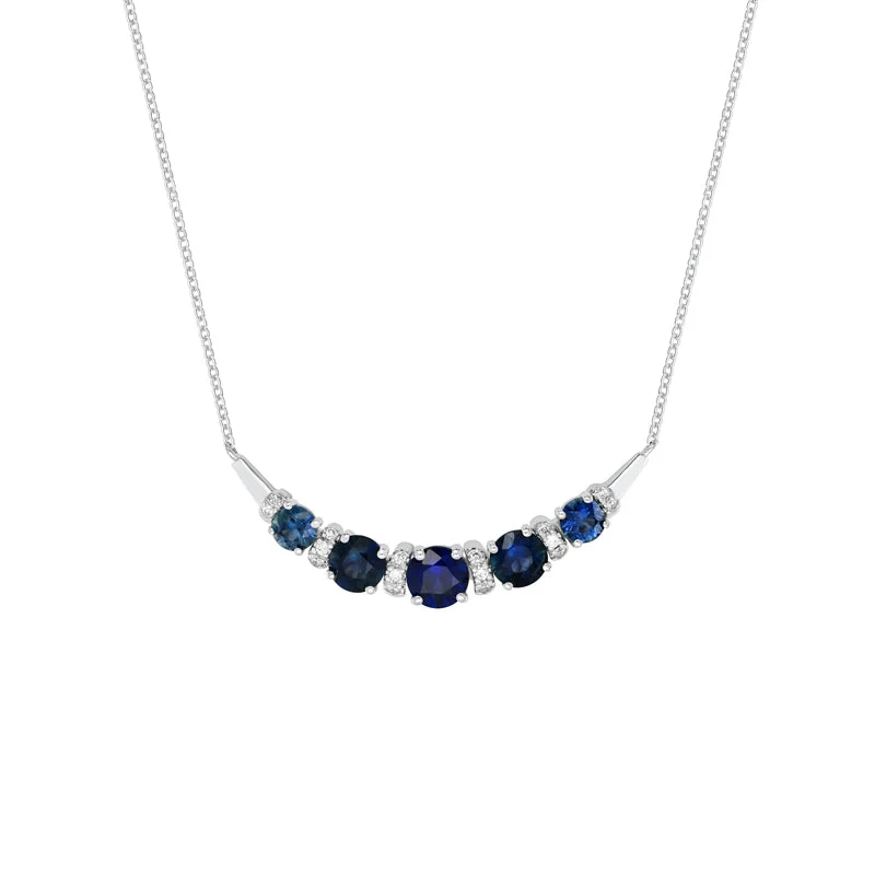 Sharp crystal necklaces-Sapphire Dreams Cara Necklace