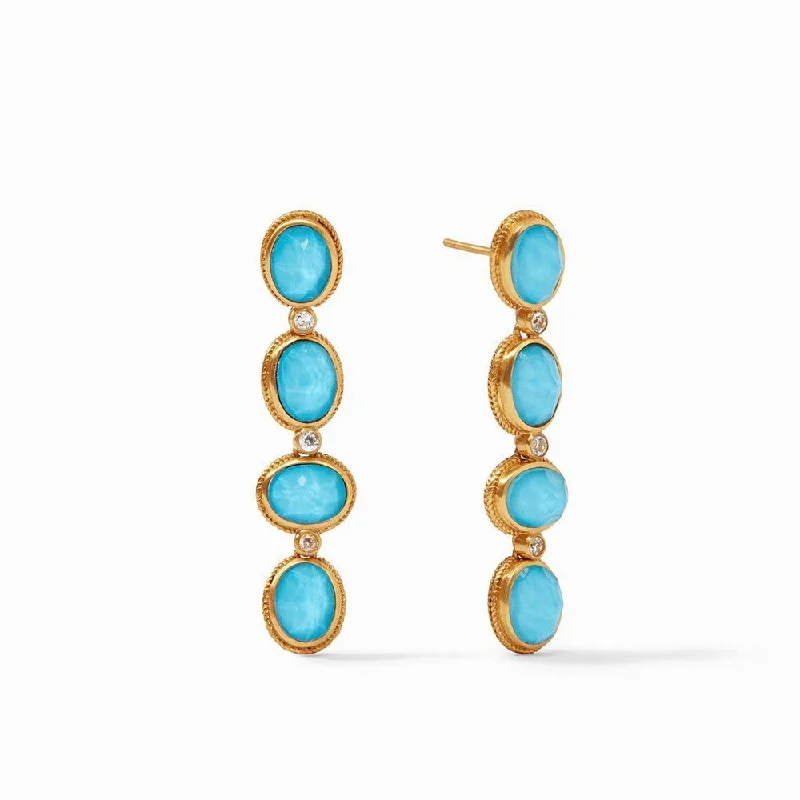 Slim rose earrings-Calypso Statement Earring