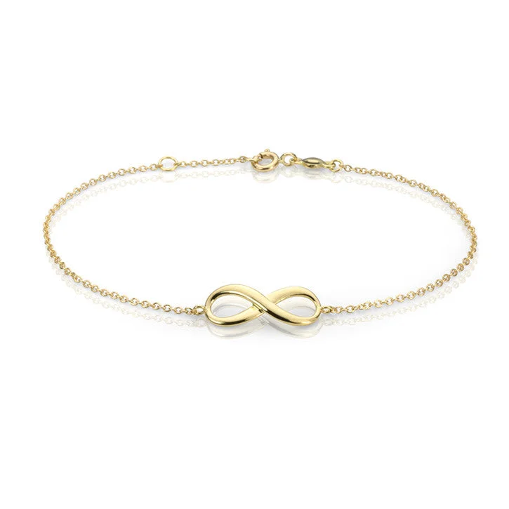 Rustic flair bracelets-18K Yellow Gold Infinity Bracelet