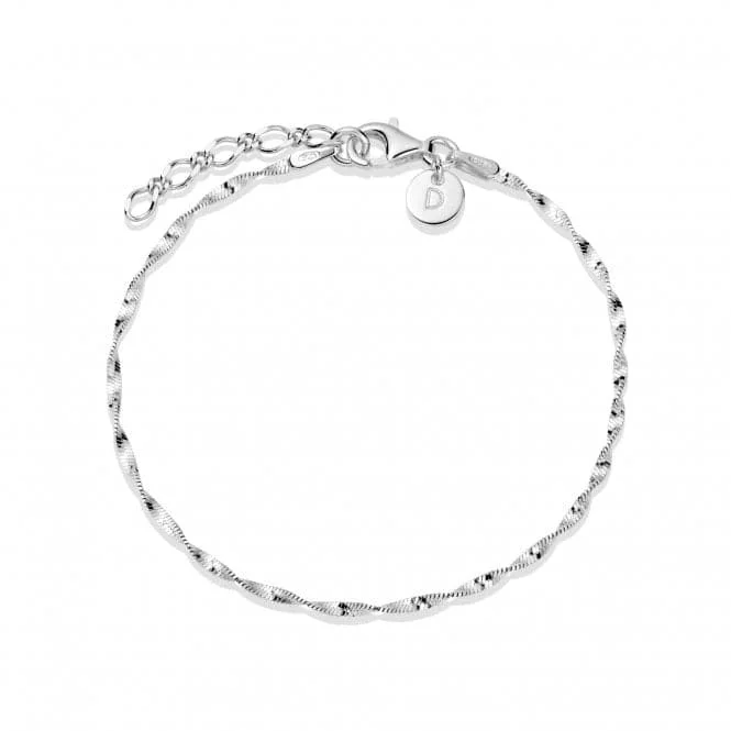 Blended metal bracelets-Helix Chain Sterling Silver Bracelet BRTWIST_SLV