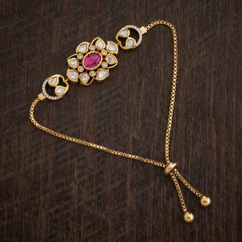 Flow shape bracelets-Kundan Bracelet 142445