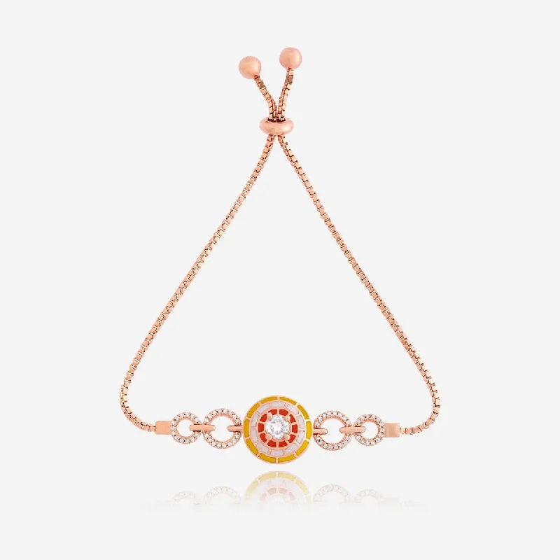 Firm gold bracelets-Meenakari Zircon Bracelet 170717