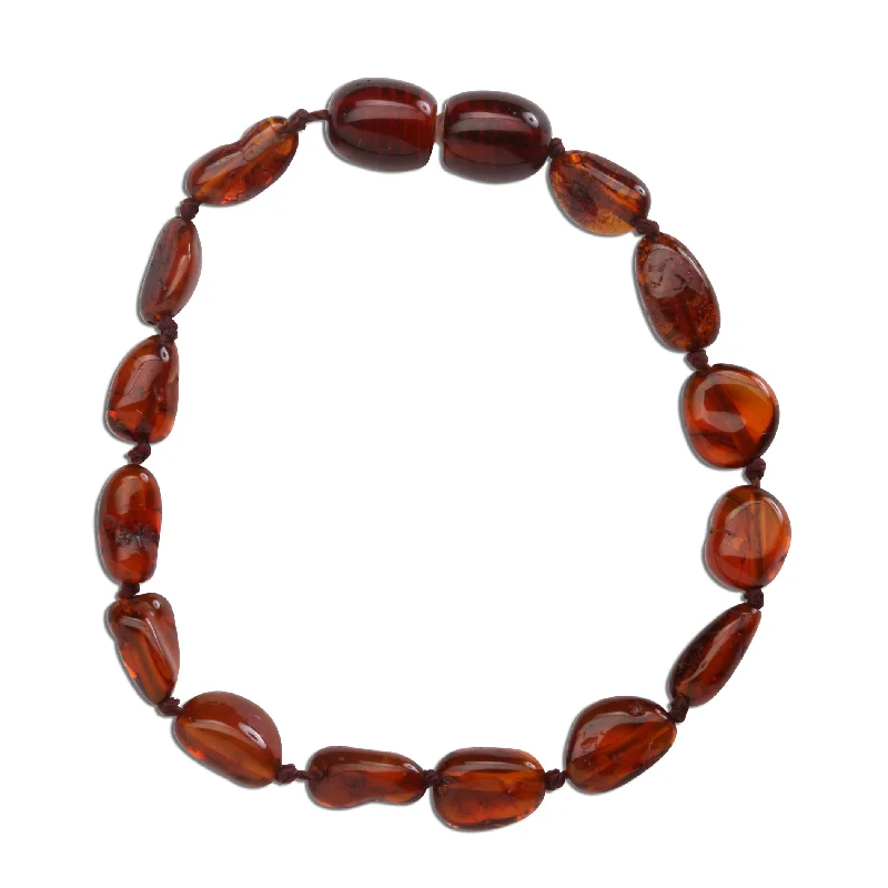 Light bead bangles-Amber Teething Bracelet for Teething Babies and Toddlers (Dark Cherry)