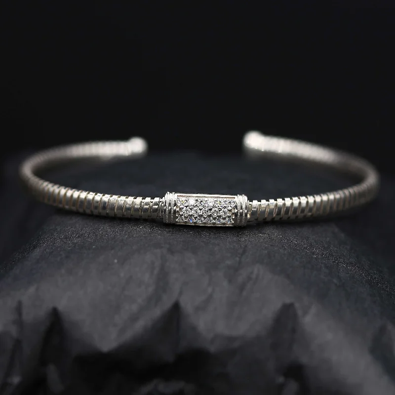 Grass weave bangles-Bracelet en argent SPW006