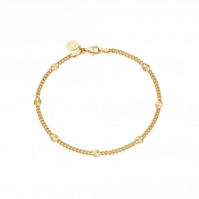 Citrine bead bracelets-Estee Lalonde Sunburst Chain 18ct Gold Plated Bracelet ELBR07_GP