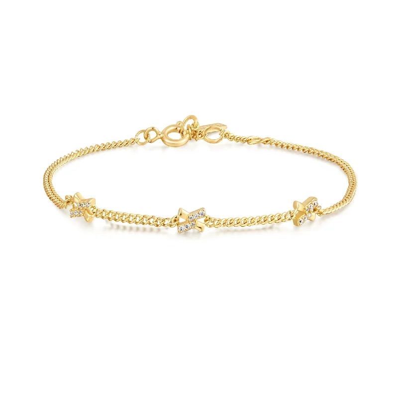 Neat modern bracelets-Ania Haie Gold Cross Station Bracelet B061-03G