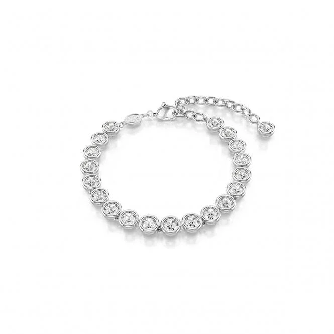 Dual blend bracelets-Imber Round Cut White Rhodium Plated Tennis Bracelet 5682666