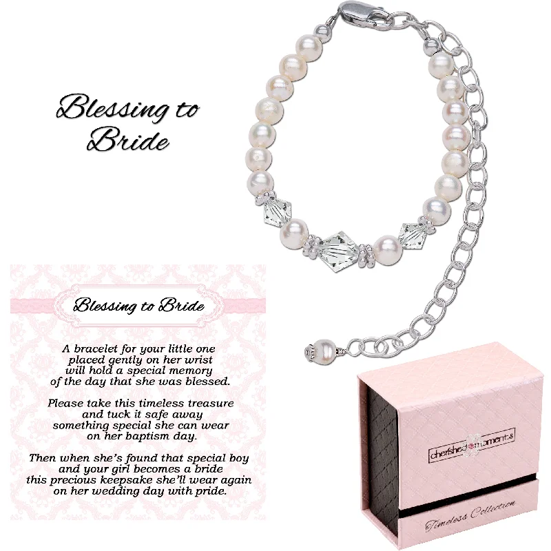 Round design bangles-Blessing to Bride Sterling Silver Baby Bracelet