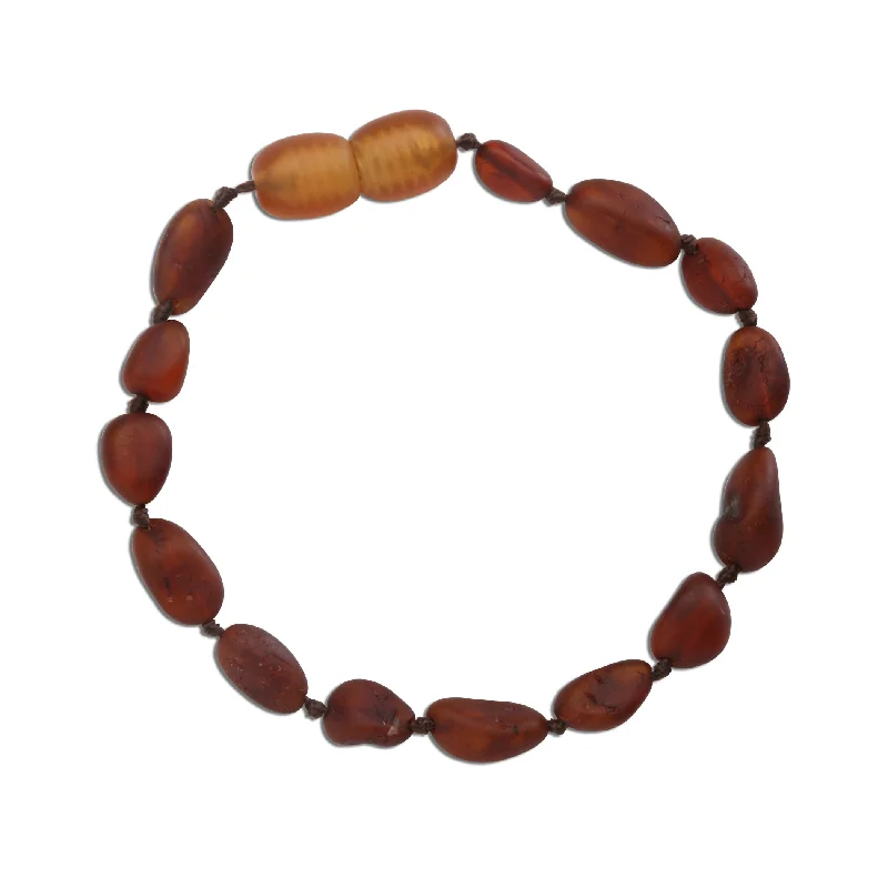 Bold cuff bangles-Amber Teething Bracelet for Teething Babies and Toddlers (Dark Cognac)