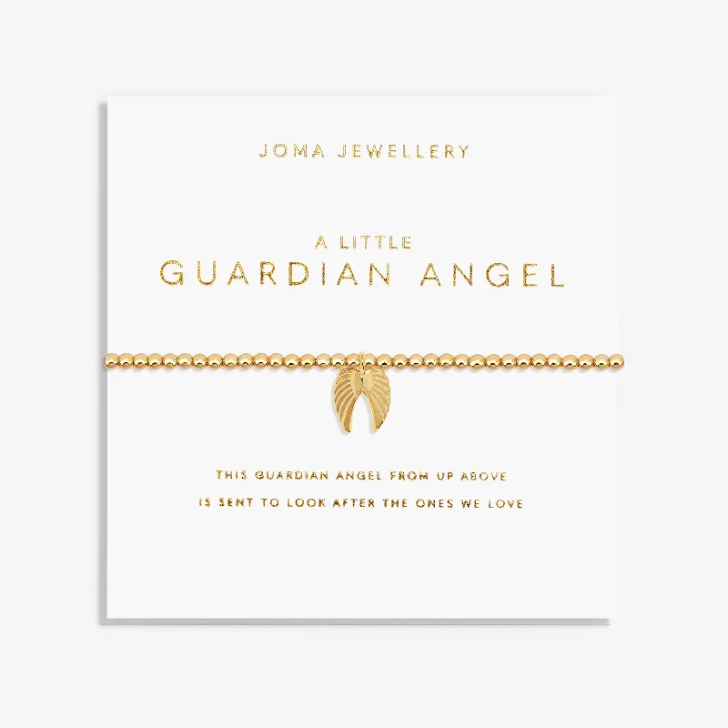 Woven thread bracelets-A Little Guardian Angel Gold Plated Bracelet 7591