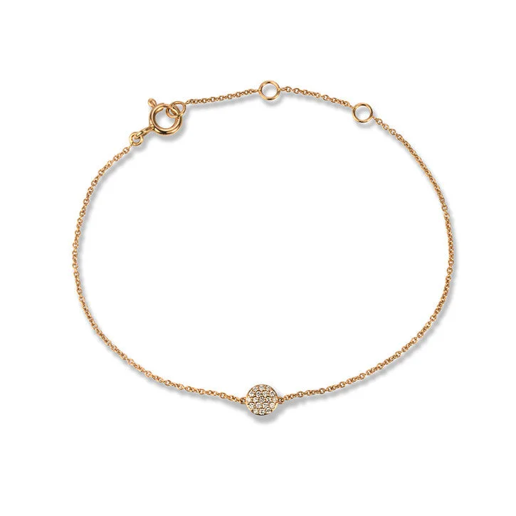 Sharp star bangles-14K Rose Gold Diamond Cluster Bracelet