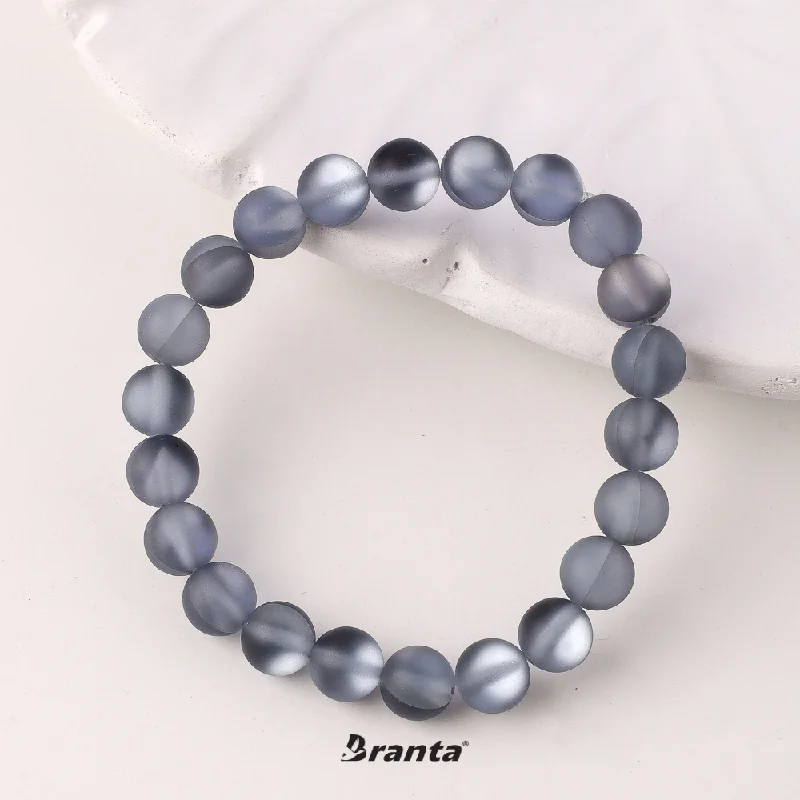 Subtle accent bracelets-Matte with Grey Moonstone Bracelet for Men