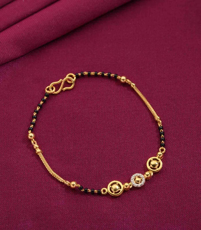 Whimsical bangles-Trio Orb Mangalsutra Bracelet